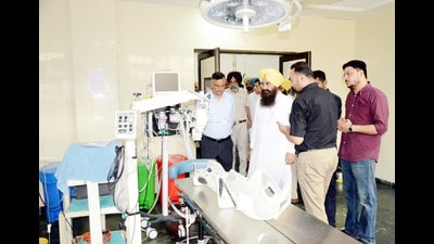 Gurmeet Singh Khudian during his visit in GADVASU. (HT PHOTO) Gurmeet Singh Khudian during his visit in GADVASU. (HT PHOTO)