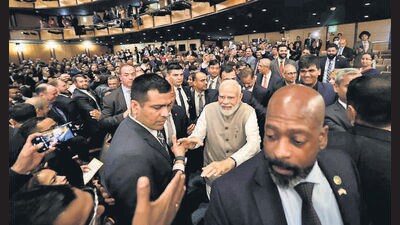 The PM participated in the USISPF event at the Kennedy Centre in Washington DC on Friday. (ANI) The PM participated in the USISPF event at the Kennedy Centre in Washington DC on Friday. (ANI)