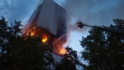 Kyiv's mayor Vitali Klitschko said there were explosions in the city's western Solomiansky district. (AFP)