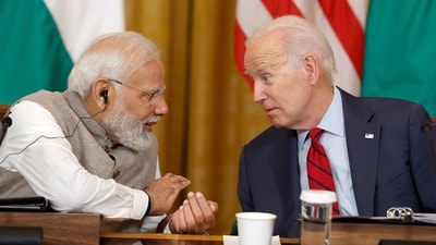 U.S. President Joe Biden and India's Prime Minister Narendra Modi in the East Room of the White House in Washington, U.S., June 23, 2023. (REUTERS)