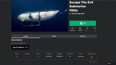 Game inspired from OceanGate Titan submersible tragedy. (Image Credit: Reddit) Game inspired from OceanGate Titan submersible tragedy. (Image Credit: Reddit)