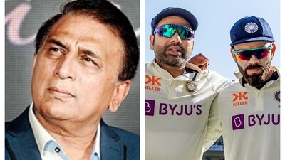 Sunil Gavaskar, Rohit Sharma and Virat Kohli Sunil Gavaskar, Rohit Sharma and Virat Kohli