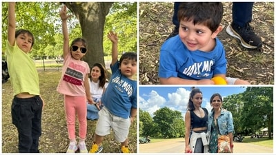 Kareena Kapoor, Saba Ali Khan, Soha Ali Khan and Taimur, Jehangir and Inaaya are all chilling in London. Kareena Kapoor, Saba Ali Khan, Soha Ali Khan and Taimur, Jehangir and Inaaya are all chilling in London.