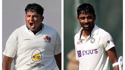 Sarfaraz Khan and Abhimanyu Easwaran Sarfaraz Khan and Abhimanyu Easwaran