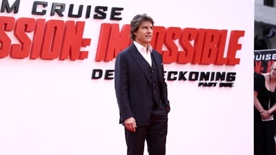 Tom Cruise has hailed the cast and crew of his Mission Impossible team for working amid “that very challenging time.” (Photo by HENRY NICHOLLS / AFP) (AFP) Tom Cruise has hailed the cast and crew of his Mission Impossible team for working amid “that very challenging time.” (Photo by HENRY NICHOLLS / AFP) (AFP)