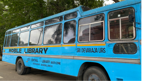 Mobile library parked at Cubbon Park (Courtesy: The Author) Mobile library parked at Cubbon Park (Courtesy: The Author)