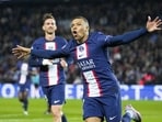 PSG's Kylian Mbappe celebrates scoring his side's opening goal PSG's Kylian Mbappe celebrates scoring his side's opening goal