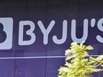 Byju's logo seen in front of one of the company's branches. Byju's logo seen in front of one of the company's branches.