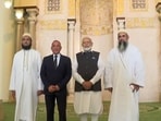 Prime Minister Narendra Modi during his visit to Al-Hakim mosque in Cairo, Egypt, Sunday, June 25, 2023. (PTI) Prime Minister Narendra Modi during his visit to Al-Hakim mosque in Cairo, Egypt, Sunday, June 25, 2023. (PTI)