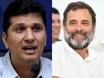 Delhi minister Saurabh Bharadwaj (L) and Congress leader Rahul Gandhi. (ANI,PTI)