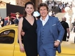 Tom Cruise and Hayley Atwell at the Mission Impossible: Dead Reckoning Part 1 premiere in Rome.