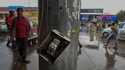 An open electric circuit breaker box at New delhi Railway Station on Sunday. (Raj K Raj/ HT Photo) An open electric circuit breaker box at New delhi Railway Station on Sunday. (Raj K Raj/ HT Photo)