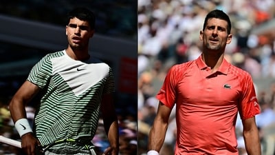 Carlos Alcaraz fired a warning to Novak Djokovic. (AFP) Carlos Alcaraz fired a warning to Novak Djokovic. (AFP)