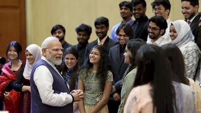 PM interacted with members of the Indian community in Cairo on Saturday, during which a member said, "You are India's hero." Modi responded, saying, "Efforts by every Indian, including those living overseas, have contributed to the country's success." (Twitter/PMO) PM interacted with members of the Indian community in Cairo on Saturday, during which a member said, "You are India's hero." Modi responded, saying, "Efforts by every Indian, including those living overseas, have contributed to the country's success." (Twitter/PMO)