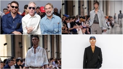The star cast of The White Lotus; Louis Vuitton's Men's Creative Director Pharrell Williams; and models wearing creations for the Hermes Menswear Spring/Summer 2024 fashion collection. (AP, Instagram/@Loewe) The star cast of The White Lotus; Louis Vuitton's Men's Creative Director Pharrell Williams; and models wearing creations for the Hermes Menswear Spring/Summer 2024 fashion collection. (AP, Instagram/@Loewe)