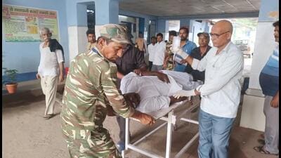 The BJP leader who was shot at was rushed to a hospital. (HT)