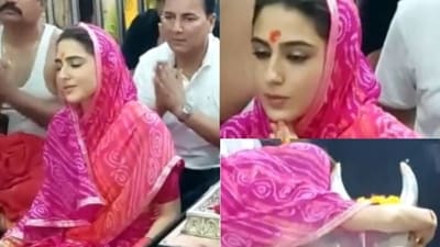 Sara Ali Khan prayed at several temples. Sara Ali Khan prayed at several temples.