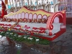 The Historical Kharchi Puja is a significant religious festival celebrated by the people of Tripura to honour the fourteen deities, believed to be the guardians of the state. The Historical Kharchi Puja is a significant religious festival celebrated by the people of Tripura to honour the fourteen deities, believed to be the guardians of the state.