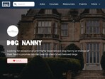 Job posting for a dog nanny. Job posting for a dog nanny.