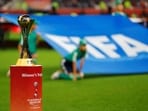 General view of the FIFA Club World Cup trophy.