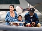 Kylie and Travis with their daughter Stormi'