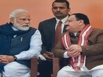 Prime Minister Narendra Modi and BJP president J P Nadda.