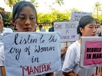 Members of the Assam Christian Forum and CRI-NEI organize a 'Solidarity Prayer' for Manipur demanding peace and justice for the citizens of Manipur at the Don Bosco School playground, in Guwahati on Saturday.