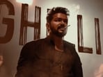 Vijay in a still in Leo's song Naa Ready.
