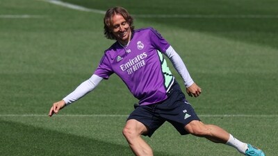 Real Madrid's Croatian midfielder Luka Modric attends a training session at the Real Madrid City training complex (AFP) Real Madrid's Croatian midfielder Luka Modric attends a training session at the Real Madrid City training complex (AFP)