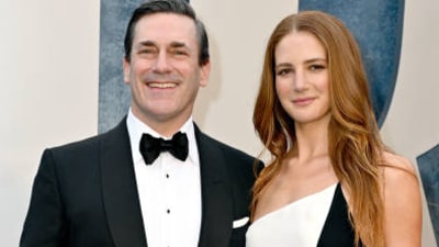 Jon Hamm and Anna Osceola (Getty Images) Jon Hamm and Anna Osceola (Getty Images)