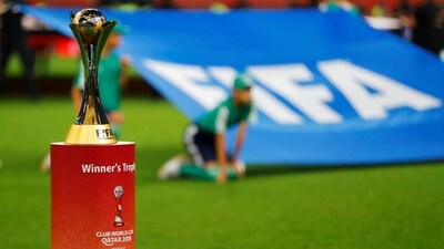 General view of the FIFA Club World Cup trophy. (REUTERS)
