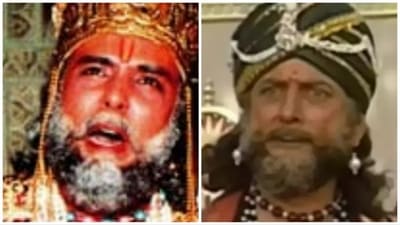 Girija Shankar and Gufi Paintal as Dhritarashtra and Shakuni from Mahabharat, respectively. Girija Shankar and Gufi Paintal as Dhritarashtra and Shakuni from Mahabharat, respectively.