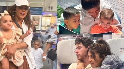 Priyanka Chopra with Malti and Nick Jonas in new pics from the UK. Priyanka Chopra with Malti and Nick Jonas in new pics from the UK.
