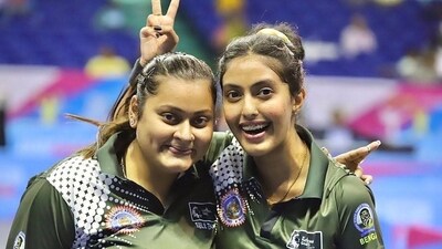 On Saturday, the Indian pair had advanced to the final after beating Korean duo of Shin Yubin and Jeon Jihi (SAI Twitter) On Saturday, the Indian pair had advanced to the final after beating Korean duo of Shin Yubin and Jeon Jihi (SAI Twitter)