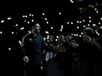Argentina soccer player Lionel Messi greets fans Argentina soccer player Lionel Messi greets fans