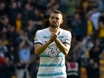 Chelsea's Mateo Kovacic applauds at the end of a match