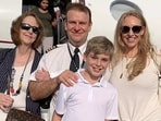 Tracy Ryan, left, seen with the family of British billionaire Hamish Harding, who perished along with four other people on the imploded Titan submersible. Tracy Ryan, left, seen with the family of British billionaire Hamish Harding, who perished along with four other people on the imploded Titan submersible.