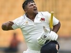 Ranji Trophy Final 2022 Mumbai vs Madhya Pradesh Live: Mumbai's Sarfaraz Khan celebrates after scoring his century Ranji Trophy Final 2022 Mumbai vs Madhya Pradesh Live: Mumbai's Sarfaraz Khan celebrates after scoring his century 