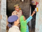 IPS Anukriti Sharma and her team at Noorjahan's house in Uttar Pradesh’s Bulandshahr. 
