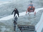 The jaw-dropping motorcycle stunt. (Image Credit: Twitter/ Tom Cruise)