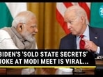 PM Modi Bursts Into Laughter After Biden's ‘Sold State Secrets’ Joke; Republicans Demand Impeachment PM Modi Bursts Into Laughter After Biden's ‘Sold State Secrets’ Joke; Republicans Demand Impeachment