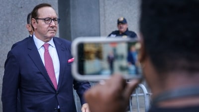 FILE - Actor Kevin Spacey leaves a court in New York, Tuesday, Oct. 11, 2022. Double Academy Award-winner Kevin Spacey goes on trial in London this week, accused of sexual offenses against four men in Britain. Spacey, 63, faces a dozen charges, which he denies. His trial starts Wednesday at Southwark Crown Court. (AP Photo/Bebeto Matthews, File) (AP) FILE - Actor Kevin Spacey leaves a court in New York, Tuesday, Oct. 11, 2022. Double Academy Award-winner Kevin Spacey goes on trial in London this week, accused of sexual offenses against four men in Britain. Spacey, 63, faces a dozen charges, which he denies. His trial starts Wednesday at Southwark Crown Court. (AP Photo/Bebeto Matthews, File) (AP)