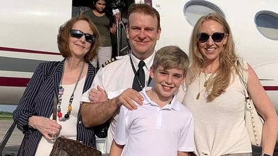 Tracy Ryan, left, seen with the family of British billionaire Hamish Harding, who perished along with four other people on the imploded Titan submersible. Tracy Ryan, left, seen with the family of British billionaire Hamish Harding, who perished along with four other people on the imploded Titan submersible.