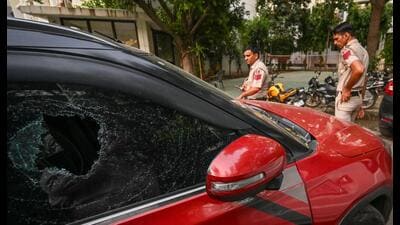 One person was injured in the firing last Thursday. (Sanchit Khanna/HT) One person was injured in the firing last Thursday. (Sanchit Khanna/HT)