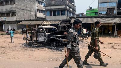Violence broke out in South 24 Parganas on June 16. (PTI) Violence broke out in South 24 Parganas on June 16. (PTI)