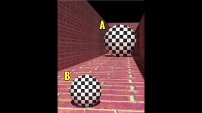 Optical Illusion: Is ball A bigger than ball B? (Instagram/@opticalillusionss) Optical Illusion: Is ball A bigger than ball B? (Instagram/@opticalillusionss)