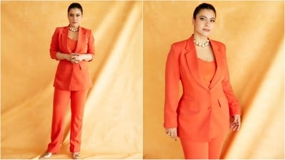 Kajol is one such actress who is not aging at all. The actress keeps slaying fashion goals like a pro. Her latest look in a stunning orange pantsuit is no exception. With utmost grace and style, Kajol is proving her fashion prowess and serving fashion inspiration for everyone. (Instagram/@mohitrai) Kajol is one such actress who is not aging at all. The actress keeps slaying fashion goals like a pro. Her latest look in a stunning orange pantsuit is no exception. With utmost grace and style, Kajol is proving her fashion prowess and serving fashion inspiration for everyone. (Instagram/@mohitrai)