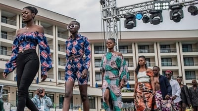 Models present dresses during the ninth edition of the Liputa fashion show in Goma, Democratic Republic of Congo, Saturday June 24, 2023. (AP photo) Models present dresses during the ninth edition of the Liputa fashion show in Goma, Democratic Republic of Congo, Saturday June 24, 2023. (AP photo)