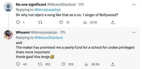 Arijit is replying to fans. Arijit is replying to fans.