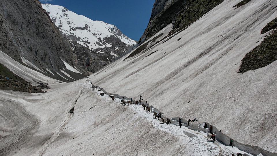 Final touches to preparations for the Shri Amarnath Yatra, which will start from July 1 (PTI/Shri Amarnathji Shrine Board) Final touches to preparations for the Shri Amarnath Yatra, which will start from July 1 (PTI/Shri Amarnathji Shrine Board)